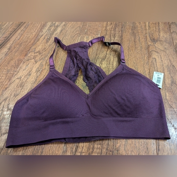 Torrid unlined seamless  racerback purple bralette size 10 - Picture 13 of 13
